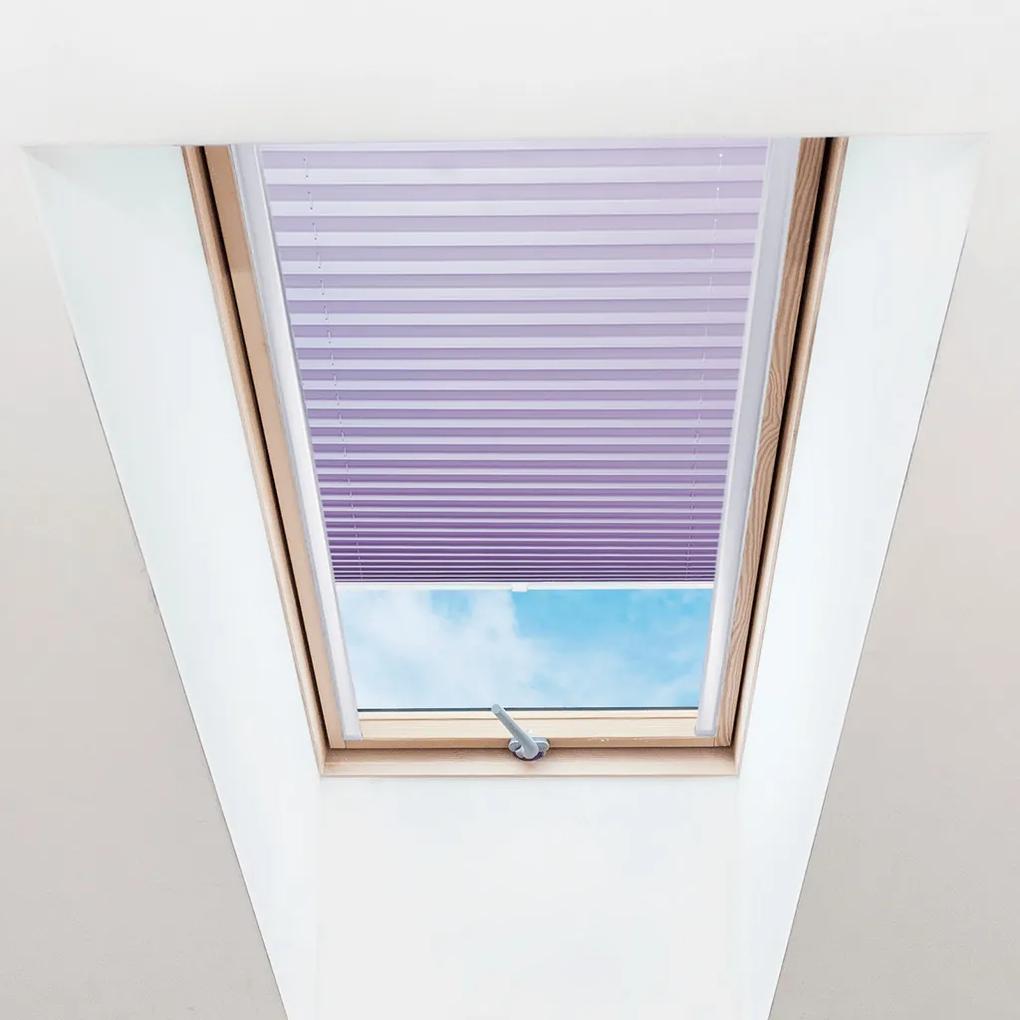 FOA Plisé roleta na strešné okná, Priesvitná, Svetlo fialová, P 015 , 100 x 50 cm