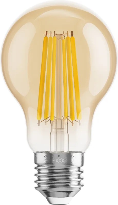 Mexen Vintis, LED filamentová žiarovka E27, A60, 12 W, teplá biela 2700K, jantárová, L150-E27-1227-50