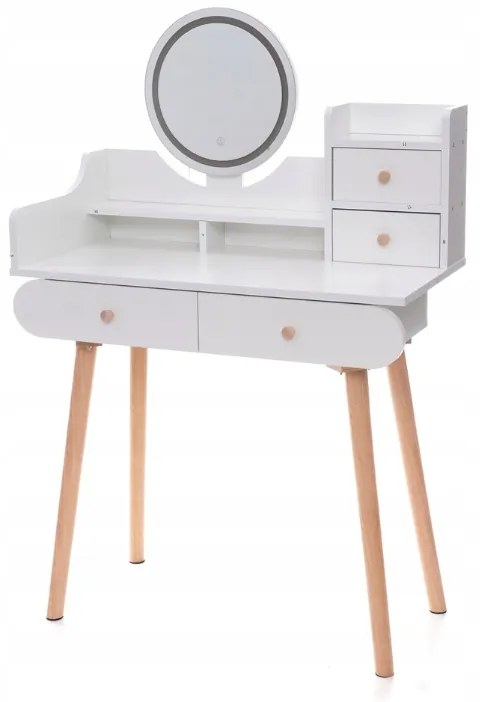 Elegantný toaletný stolík s LED svetlom v škandinávskom dizajne