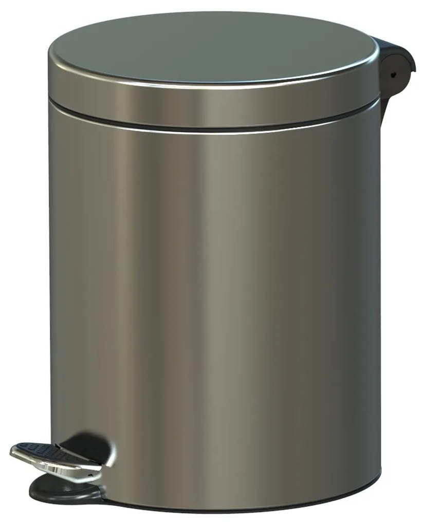 Alda Nášľapný odpadkový kôš, 5 L, nerez matný