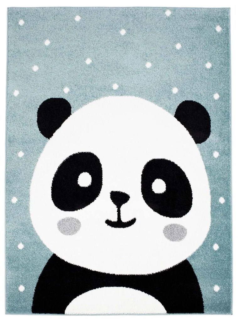 Dekorstudio Moderný koberec BUBBLE - Modrá panda Rozmer koberca: 160x225cm