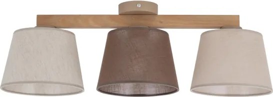 Brilagi - Prisadený luster LATTE 3xE27/15W/230V borovica/mix