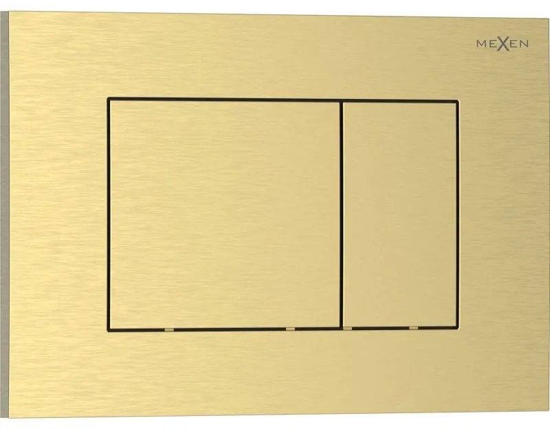 Mexen Tex 02, tlačidlo na splachovanie, brúsené zlato, 6102-11