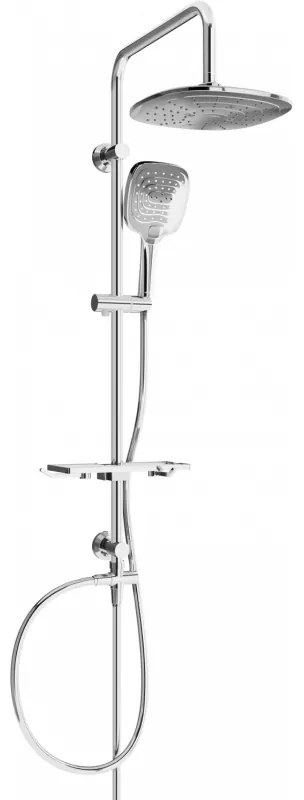 Mexen sprchový set T17 s hornou hlavicou štvorcovou, chrómová, 798171793-00