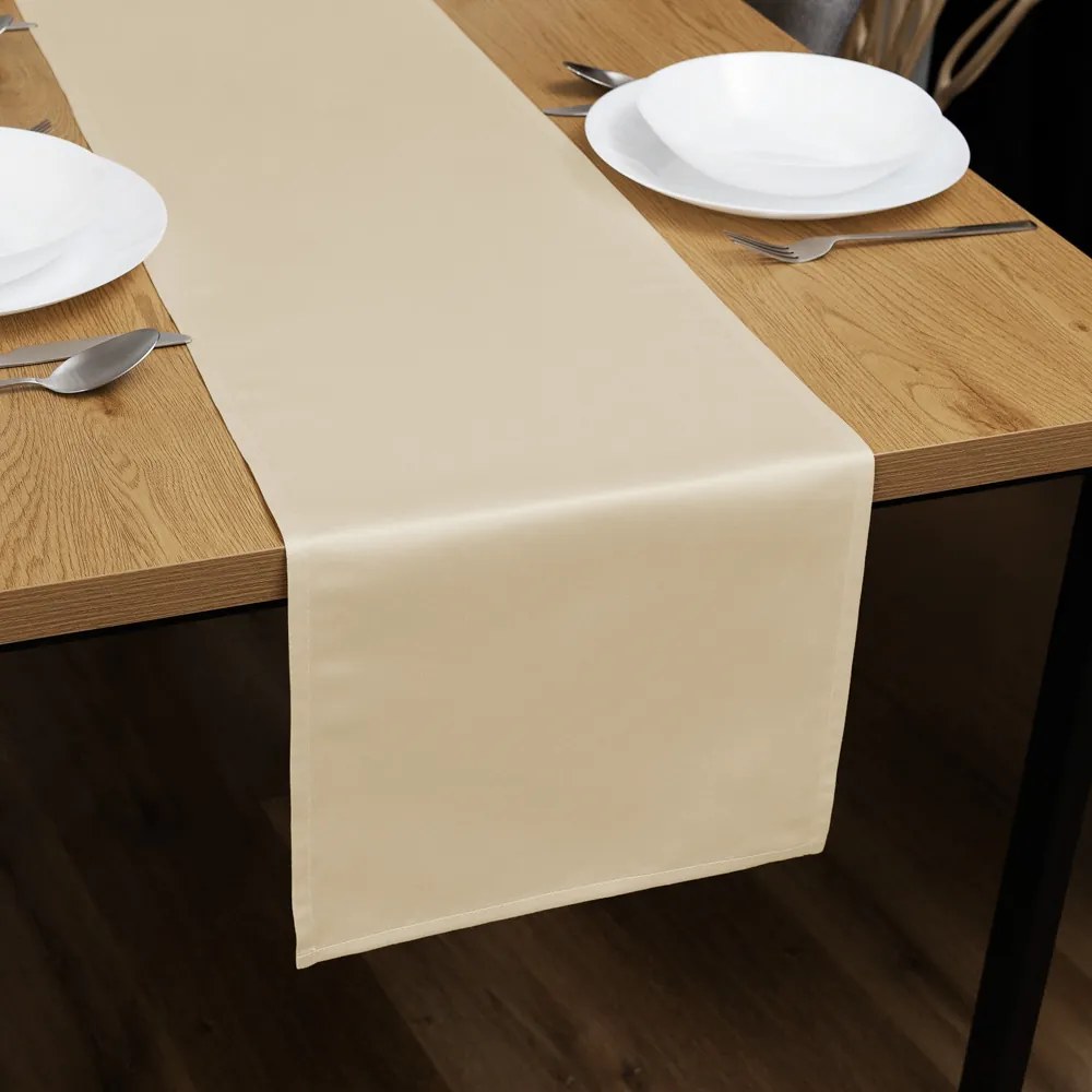 Biante Saténový behúň na stôl polyesterový Satén LUX-054 Latte 35x120 cm