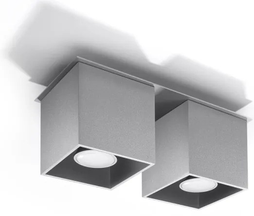 Sollux SL.0064 - Bodové svietidlo QUAD 2 2xGU10/40W/230V šedá