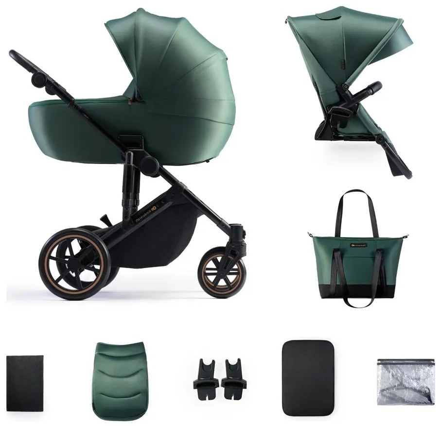 KINDERKRAFT - Kombinovaný kočík 2v1 PRIME 2 zelená