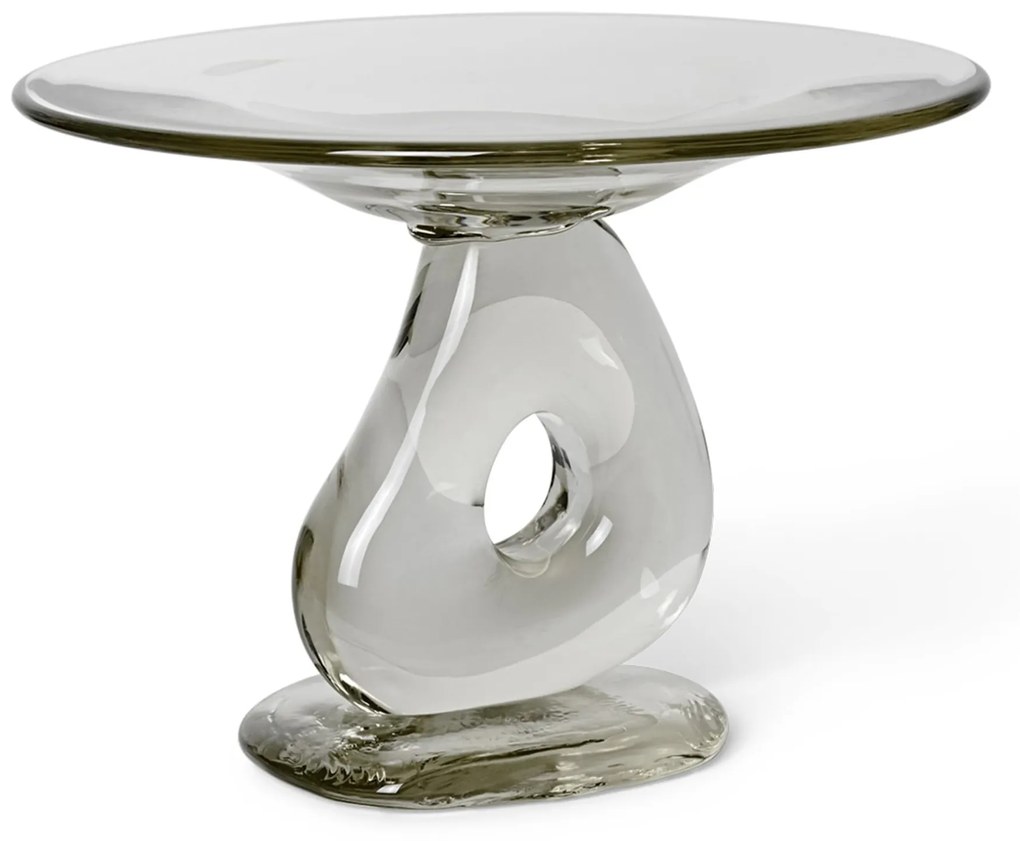 Ferm Living Sklenený podnos Damo Ø30 clear