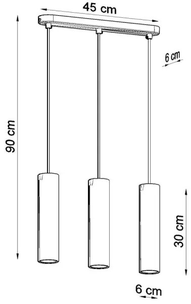 Sollux SL.0638 - Luster na lanku LINO 3xGU10/40W/230V