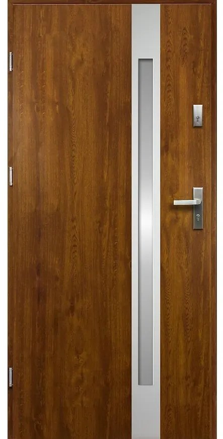 Dvere vchodové TEMIDA P55 90L zlatý dub