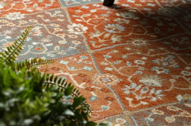 Koberec SOHO 477.27.LA301 OSTA geometrický naturálny terakotový / béžový