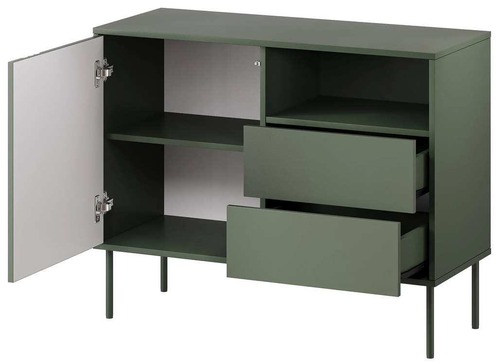 Cama Komoda Trese 1D2S - zelená