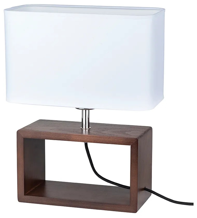Stolová lampa Cadre 1xE27 Max.25W Orech/čierna/biela