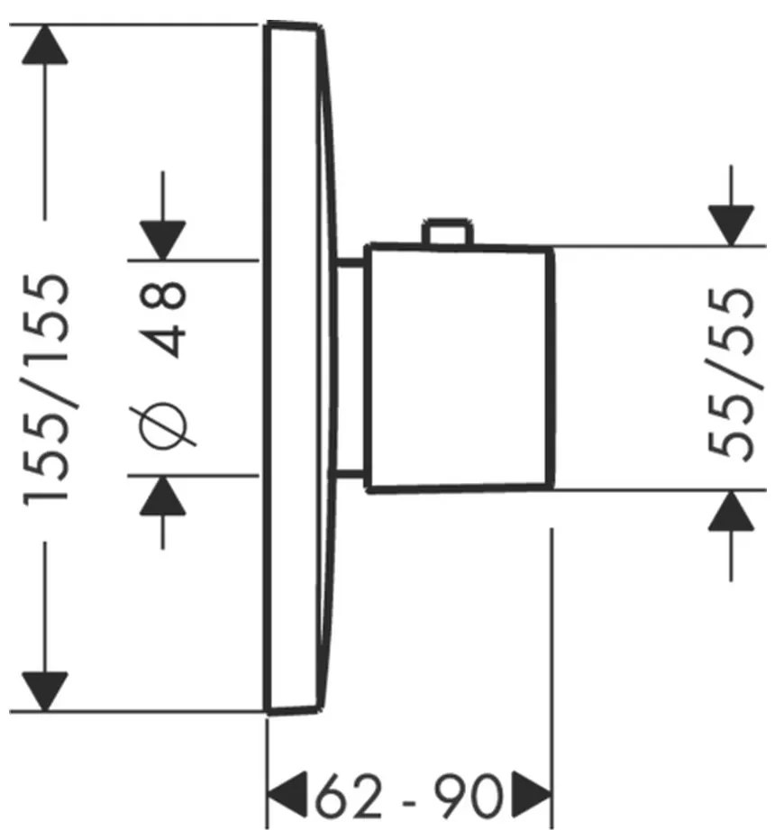 Hansgrohe PuraVida - Highflow termostatická batéria pod omietku, biela/chróm 15772400