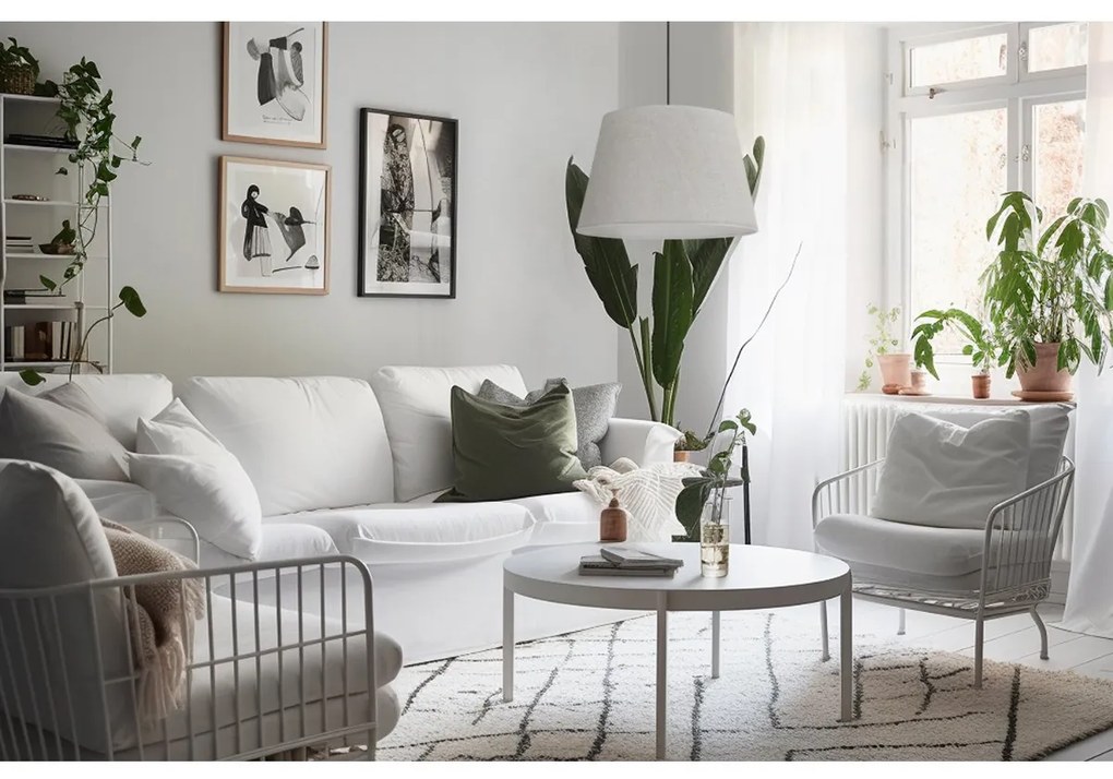 Závesné svietidlo Len1, 1x svetlobéžové textilné tienidlo, (fi 44 cm), b