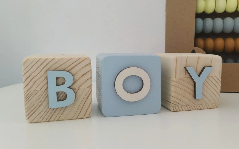 Drevené kocky Boy