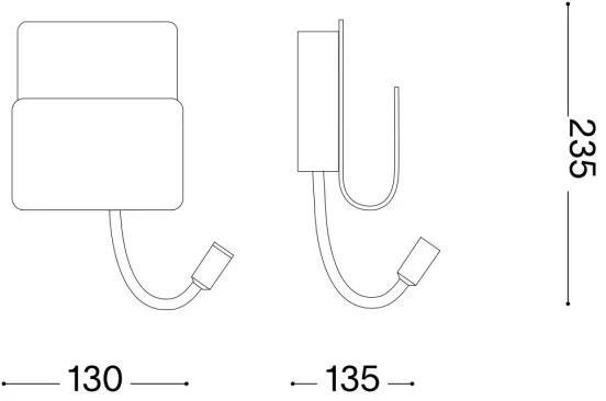 Ideal Lux - LED Nástenné bodové svietidlo PROBE LED/9,5W/230V USB biela