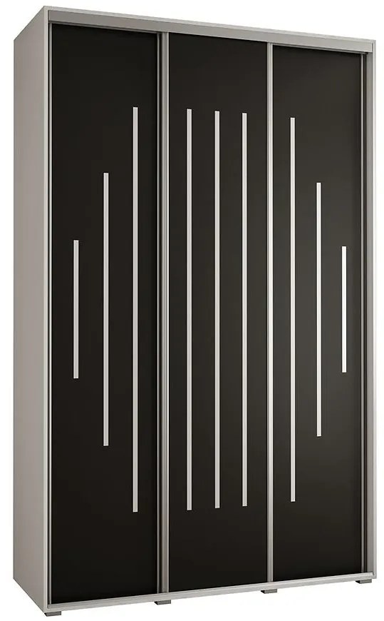 Skriňa 45 Canaris 12 170 biela/čierna/silver