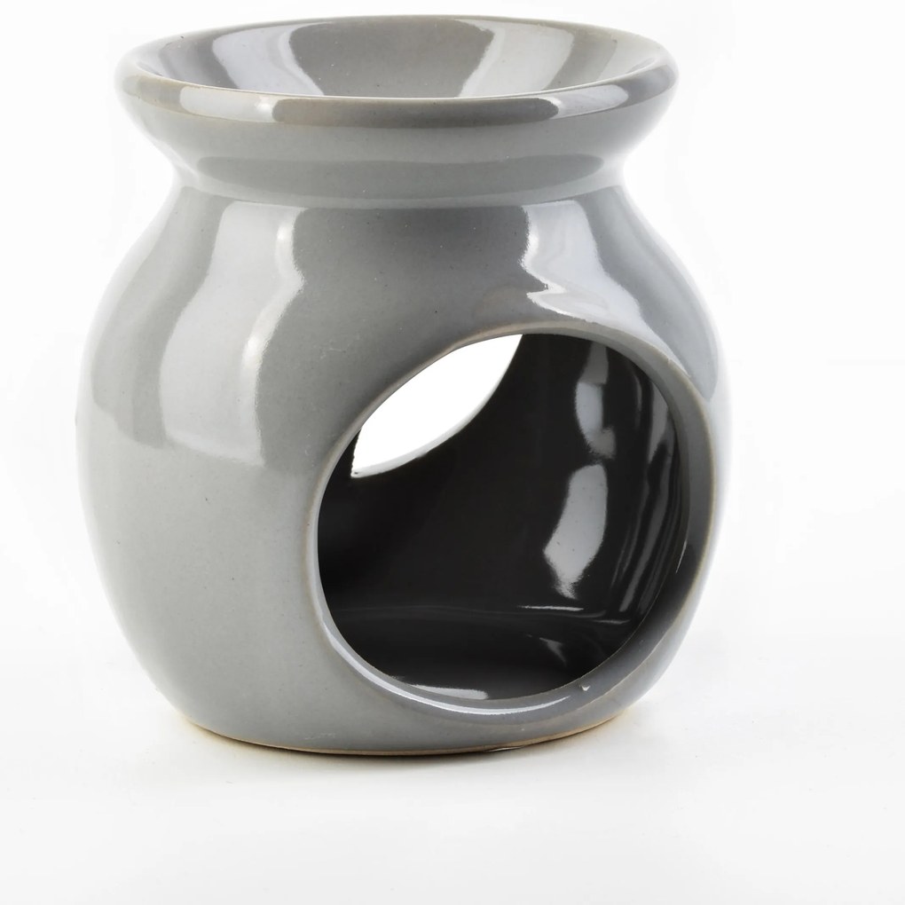 Keramická aroma lampa LILIO 7,7 cm šedá