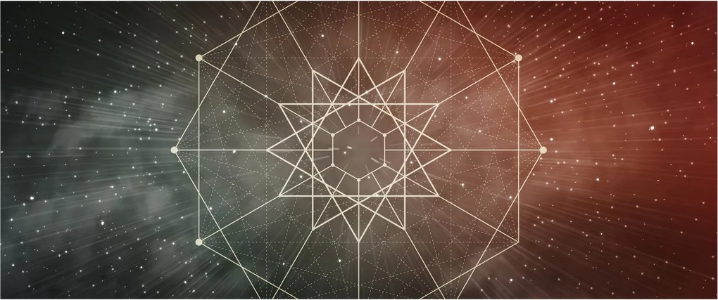 Obraz - Vesmírny dodecagram (120x50 cm)