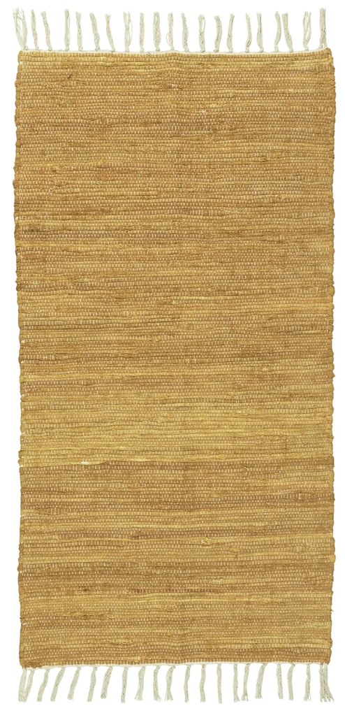 Ib Laursen Bavlnený behúň na podlahu Mustard 60 x 120 cm