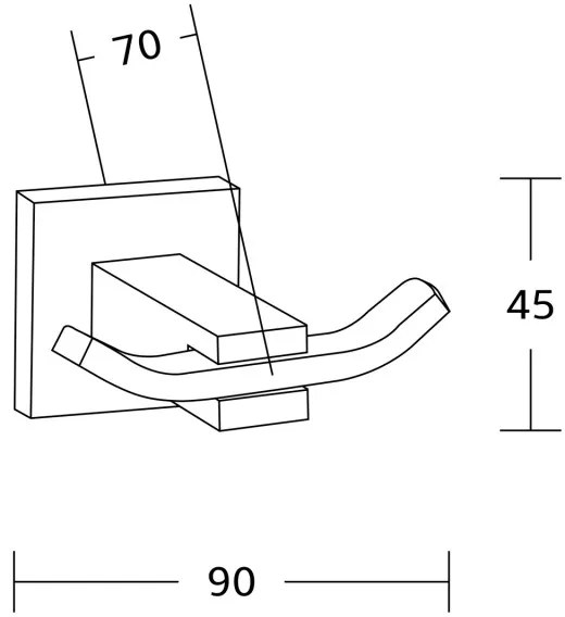 Kúpeľňový vešiak na uteráky MEXEN VANE - chrómový, 7020935-00
