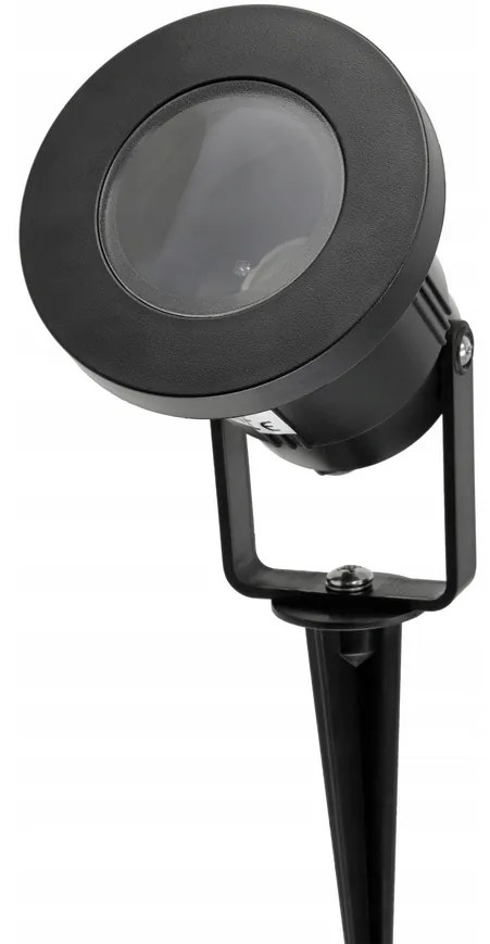 BERGE LED záhradná lampa - vstavaný reflektor GU10 - IP65 - čierna