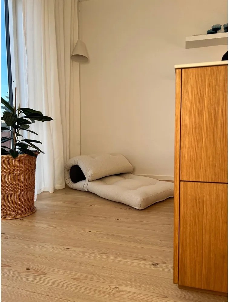 Sivobéžový futónový matrac 70x200 cm Wrap Beige/Dark Grey – Karup Design