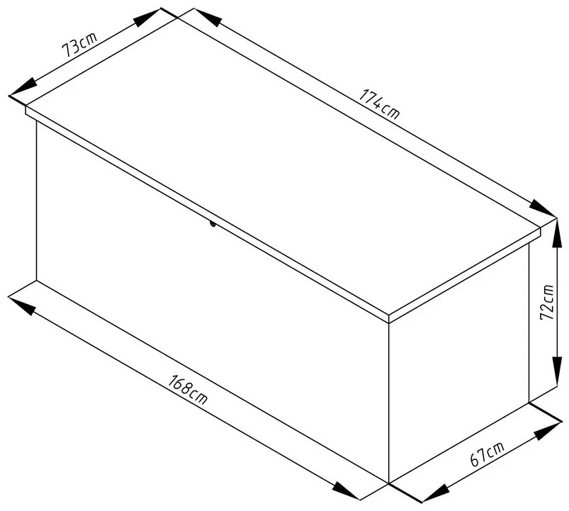 Záhradný box G21 Denver 770 L,  plechový, šedý 63900847