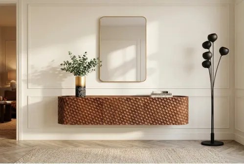 TV-skrinka 47586 Adlon 160cm Drevo Mango Hnedé - Komfort-nábytok