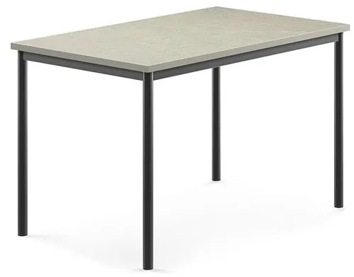Stôl SONITUS, 1200x800x760 mm, linoleum - svetlošedá, antracit
