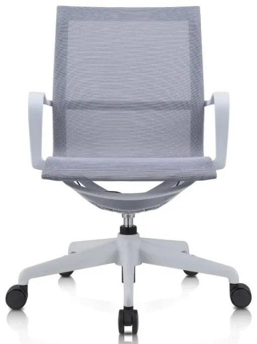 Kancelárska otočná stolička SWIFT — sieť, sivá
