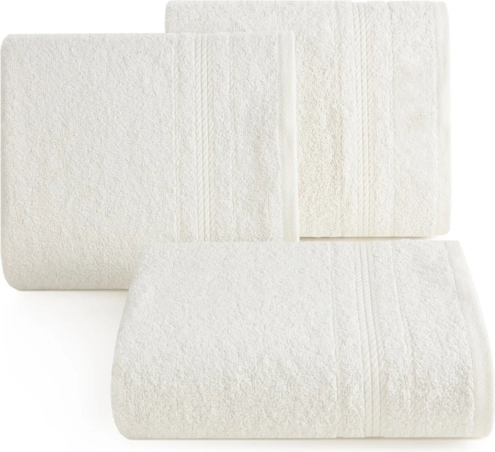 BAVLNENÝ UTERÁK ELMA SADA 3KS 70X140 CM KRÉMOVÁ