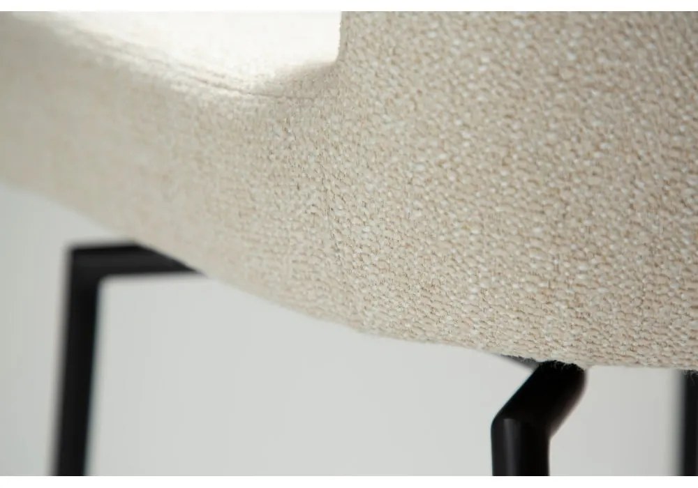 Krémovobiela čalúnená barová stolička (výška sedadla 67,5 cm) Glam – DAN-FORM Denmark