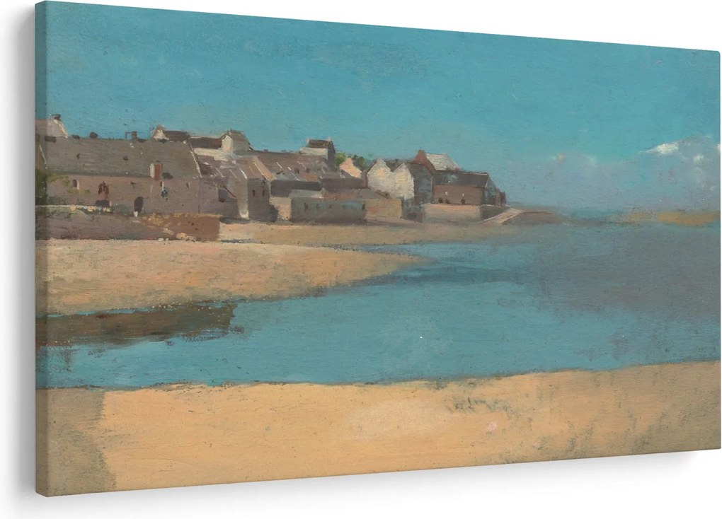 Obraz - Odilon Redon, Village by the Sea in Brittany, reprodukcia (90x60 cm)