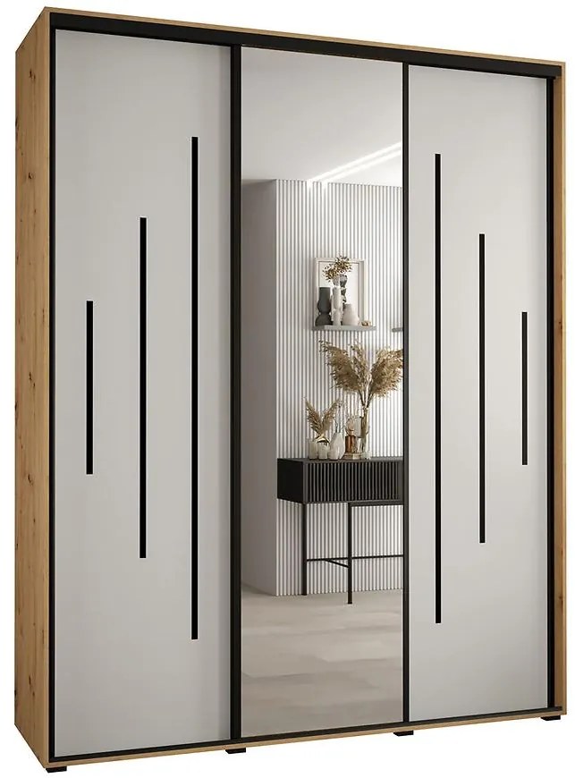 Skriňa 45 Canaris 13 200 artisan/biela/čierna