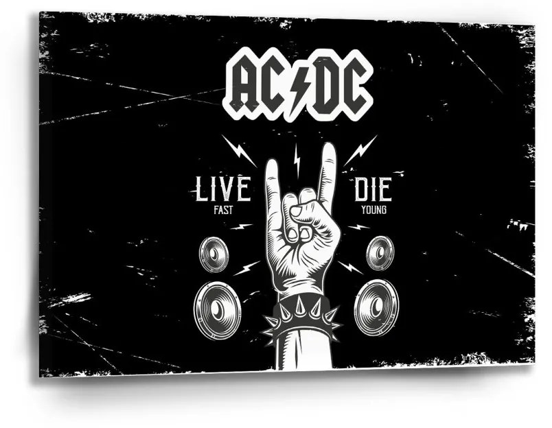 Sablio Obraz ACDC Live fast, die young - 90x60 cm