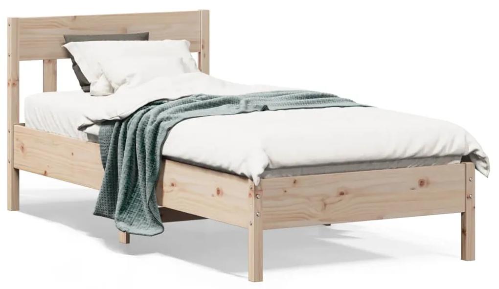 Rám postele s čelom 90x190 cm masívne drevo 842674