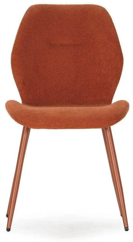 Terakotové čalúnené jedálenské stoličky v súprave 4 ks Ansu – Marckeric