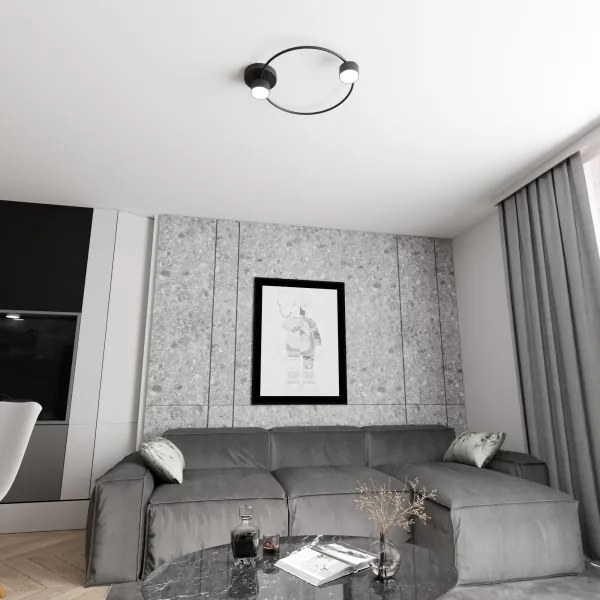 Stropné svietidlo LUCIO 2xGX53/12W/230V čierna