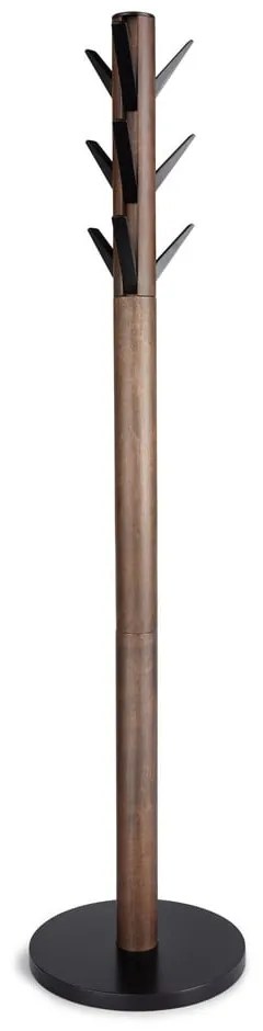 Čierny prírodný vešiak z kaučukového dreva Flapper - Umbra