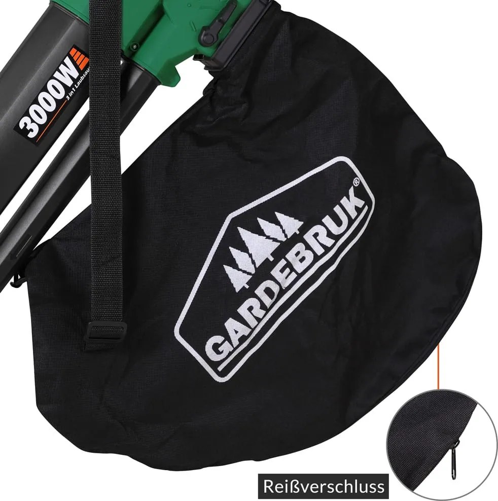 Elektrický vysávač lístia WOLF, 3v1. zelená/čierna Gardebruk