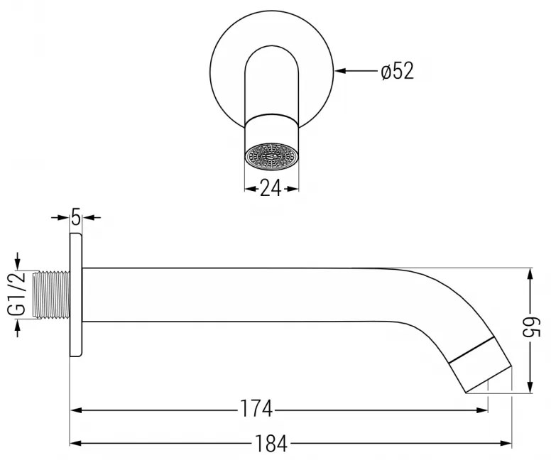Mexen Kai DR70 podomietková vaňová a sprchová súprava s dažďovou sprchou 25 cm, ružová zlatá, 77602DR70251-60