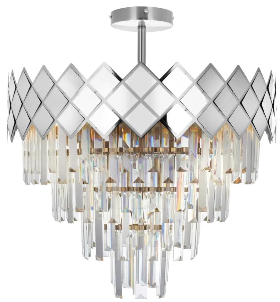 Luster na tyči CARISMA 9xE14/40W/230V matný chróm