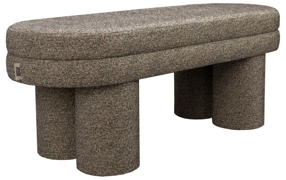 Hnedá lavica z textílie buklé Fern – Dutchbone