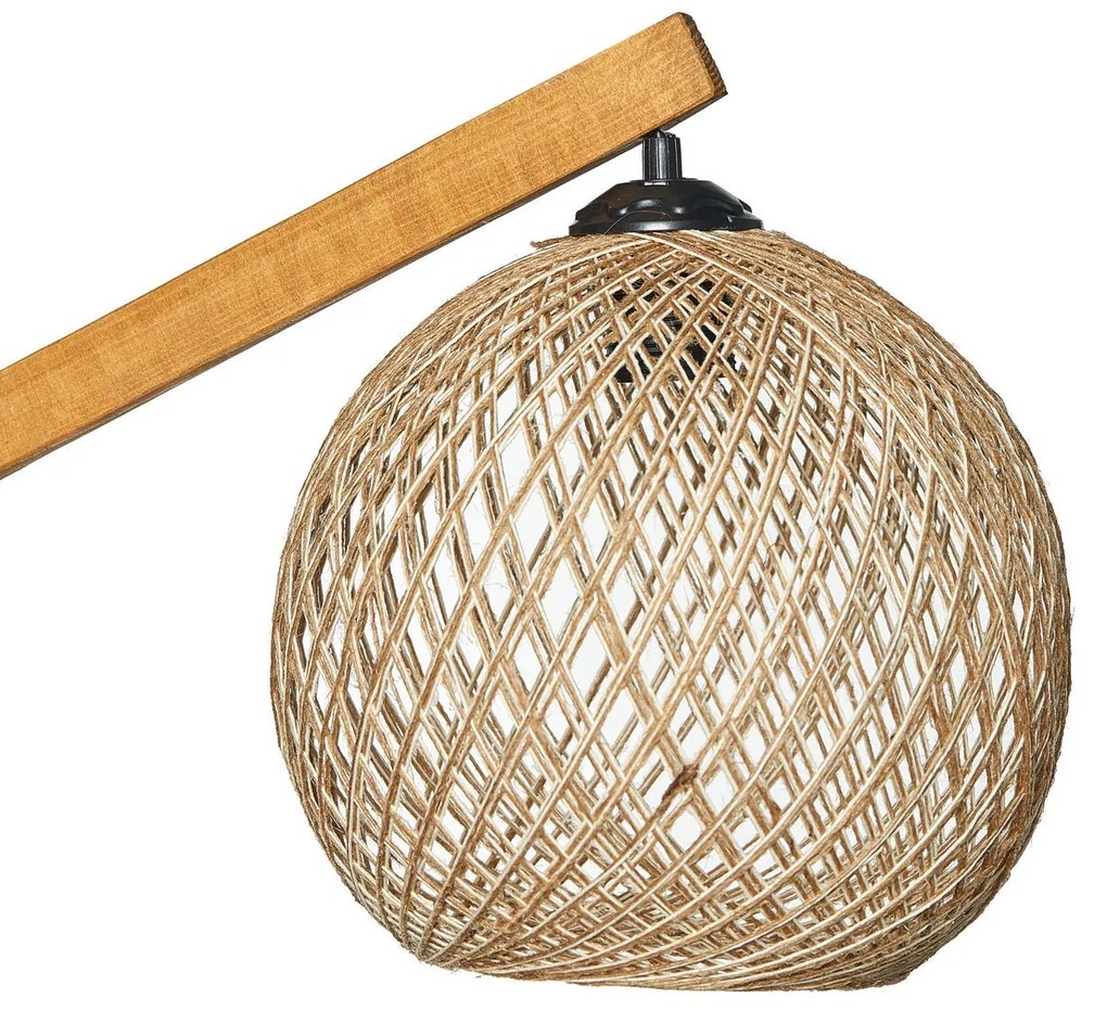 Stojacia lampa Beehive z masívu ecru/hnedá
