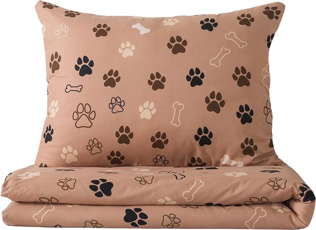 XPOSE® Bavlnené Renforcé obliečky LABKY - béžové