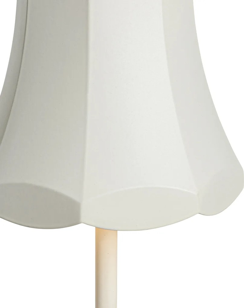 Retro stolná lampa nabíjateľná IP44 smotanová - Granny