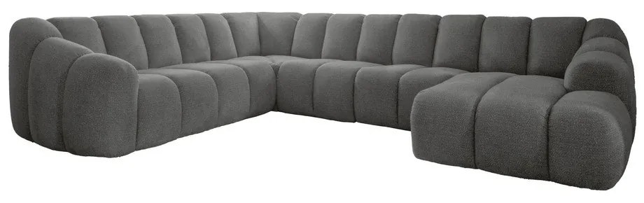 Sivá rohová pohovka (ľavý roh/do tvaru "U") Shell – Miuform