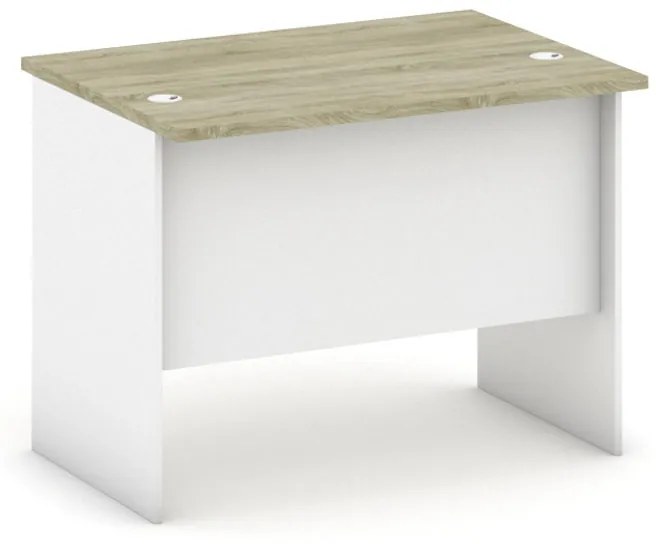 Kancelársky pracovný stôl MIRELLI A+, rovný, dĺžka 1000 mm, biela/dub sonoma